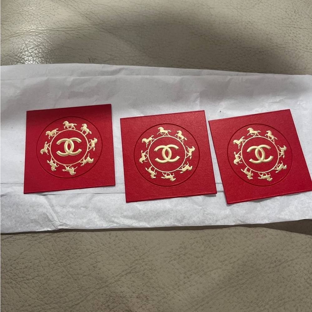 Chanel red new year sticker